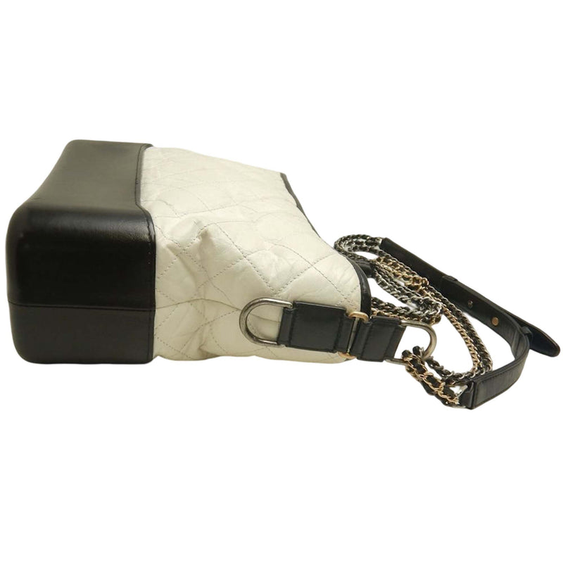 Medium Bicolor Quilted Aged Calfskin Gabrielle Hobo - Image 11