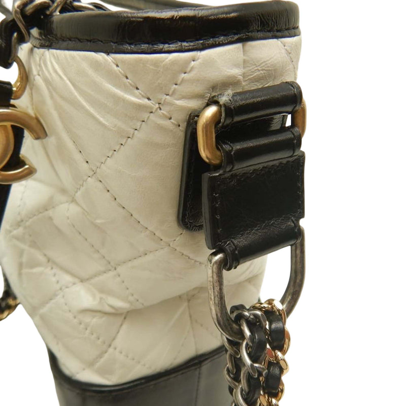 Medium Bicolor Quilted Aged Calfskin Gabrielle Hobo - Image 20