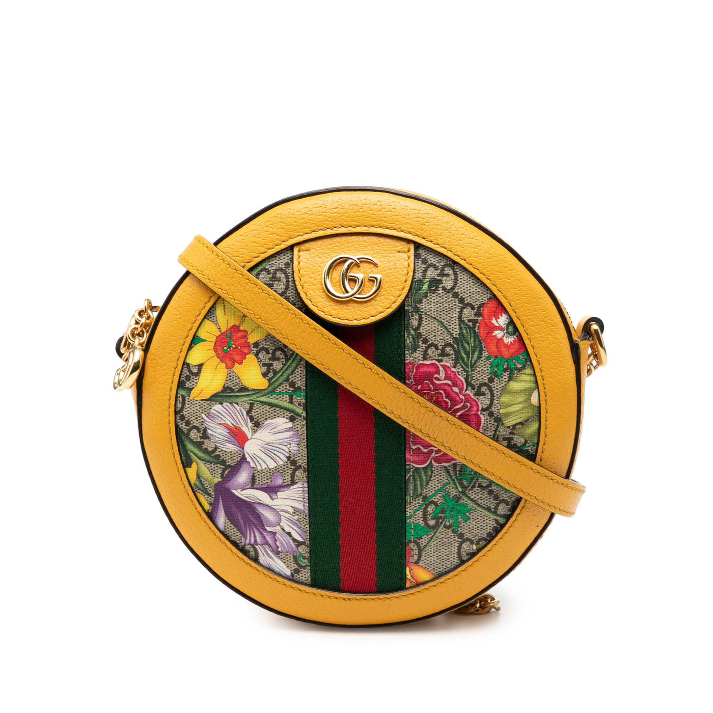 Mini GG Supreme Flora Ophidia Round Crossbody - Image 1