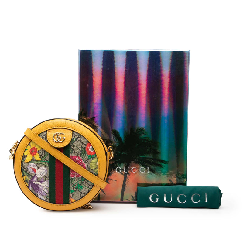 Mini GG Supreme Flora Ophidia Round Crossbody - Image 9