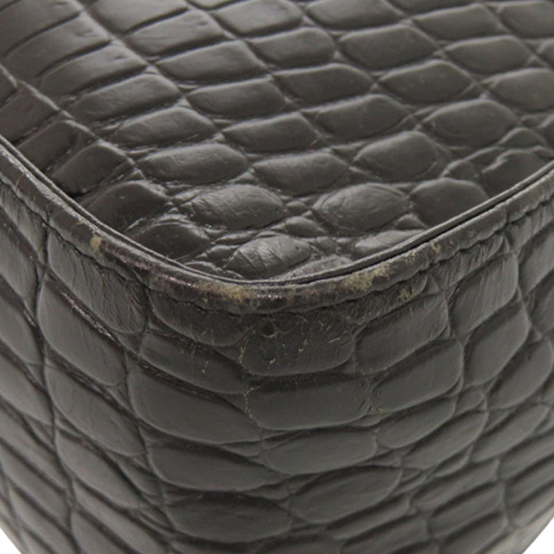 Croc Embossed Leather Vara Satchel - Image 13