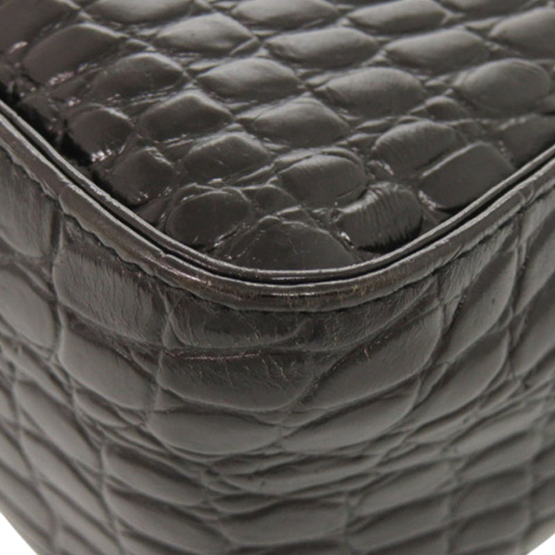 Croc Embossed Leather Vara Satchel - Image 15