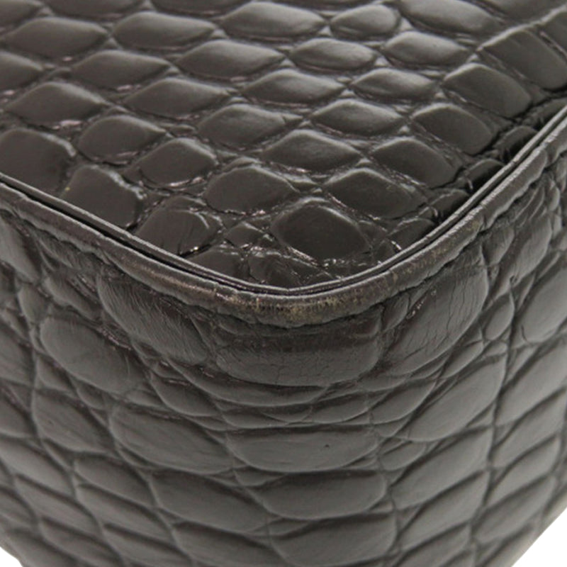 Croc Embossed Leather Vara Satchel - Image 16