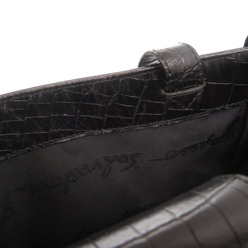 Croc Embossed Leather Vara Satchel - Image 9