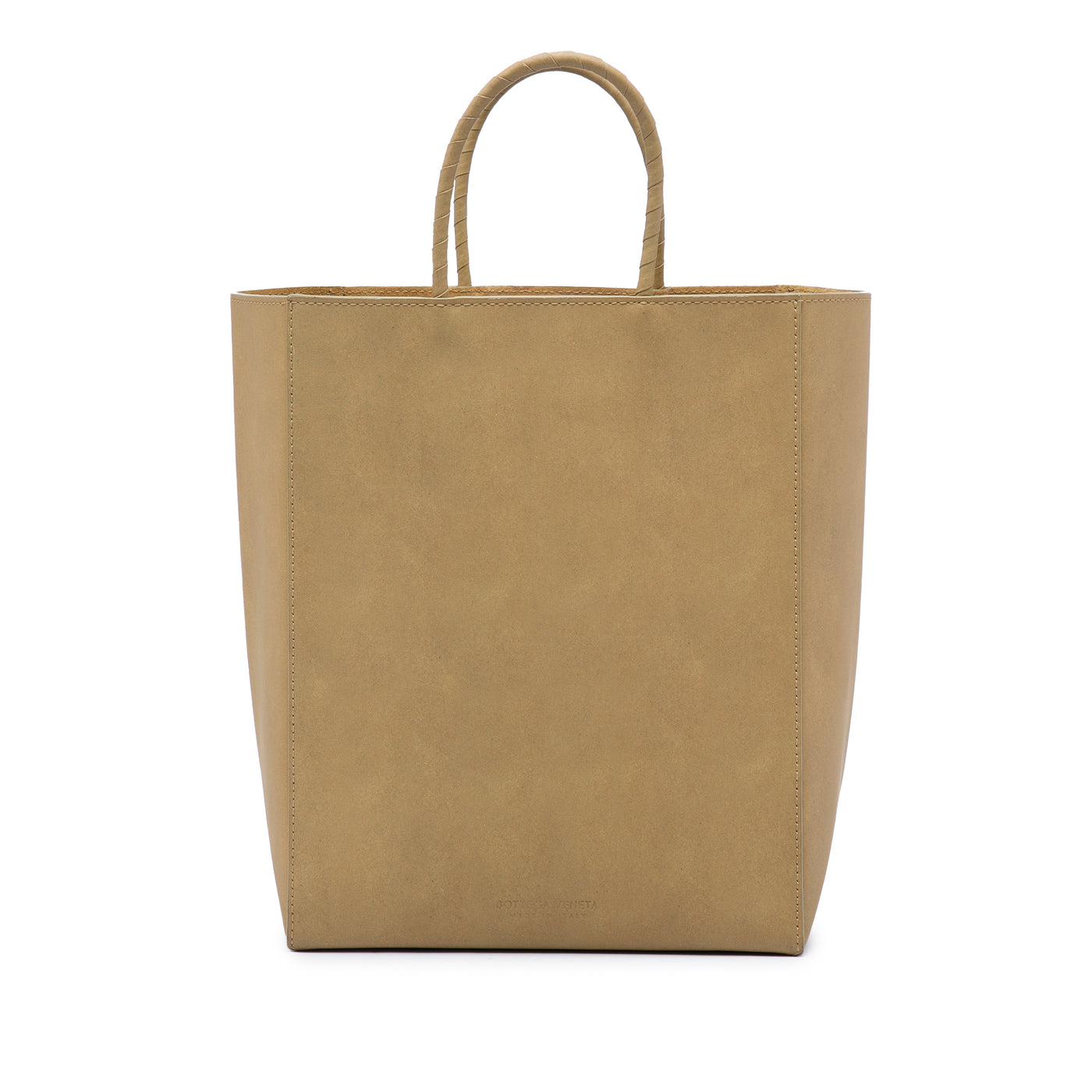 Small Raw Paper Calfskin Tote - Image 1