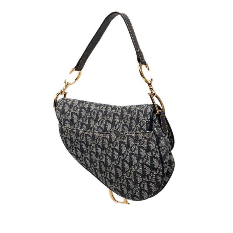 Oblique Canvas Saddle Bag - Image 2