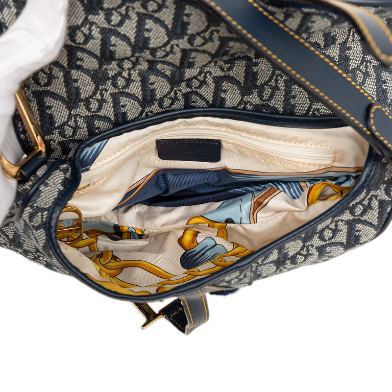 Oblique Canvas Saddle Bag - Image 4