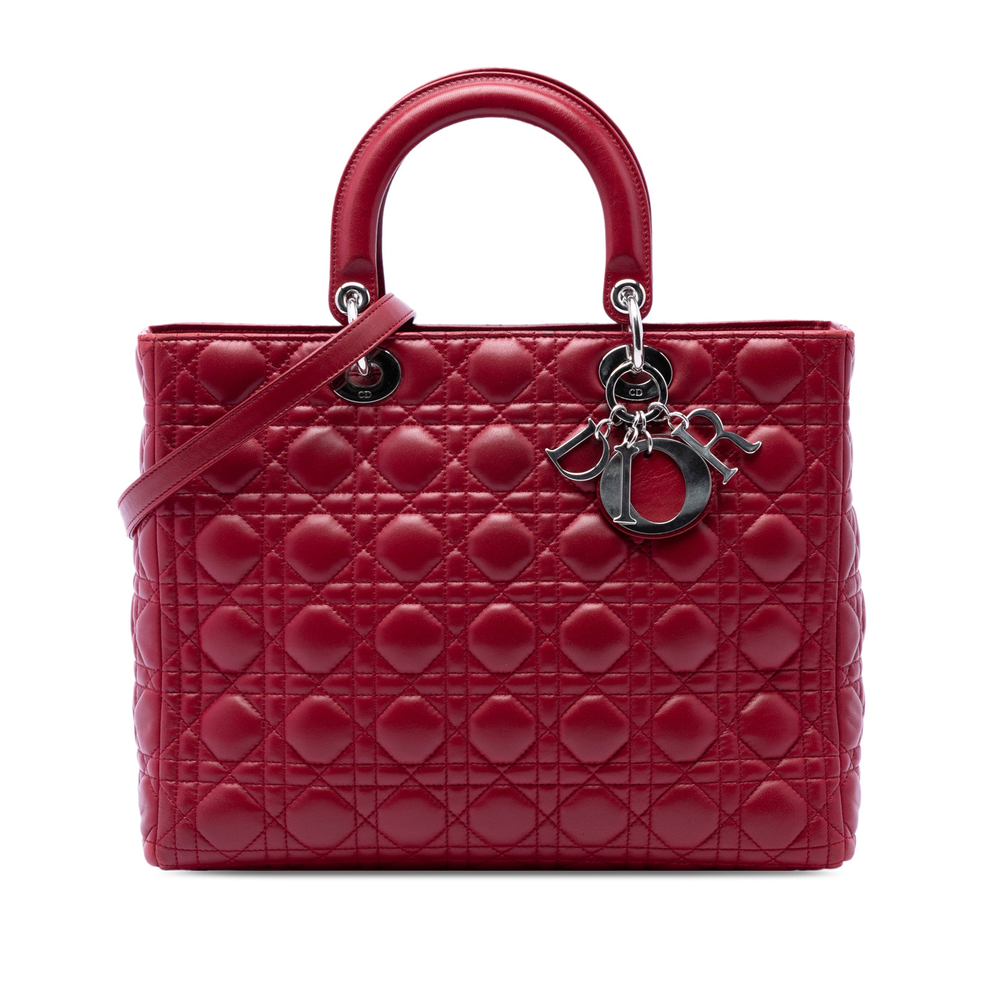 Large Lambskin Cannage Lady Dior - Image 1