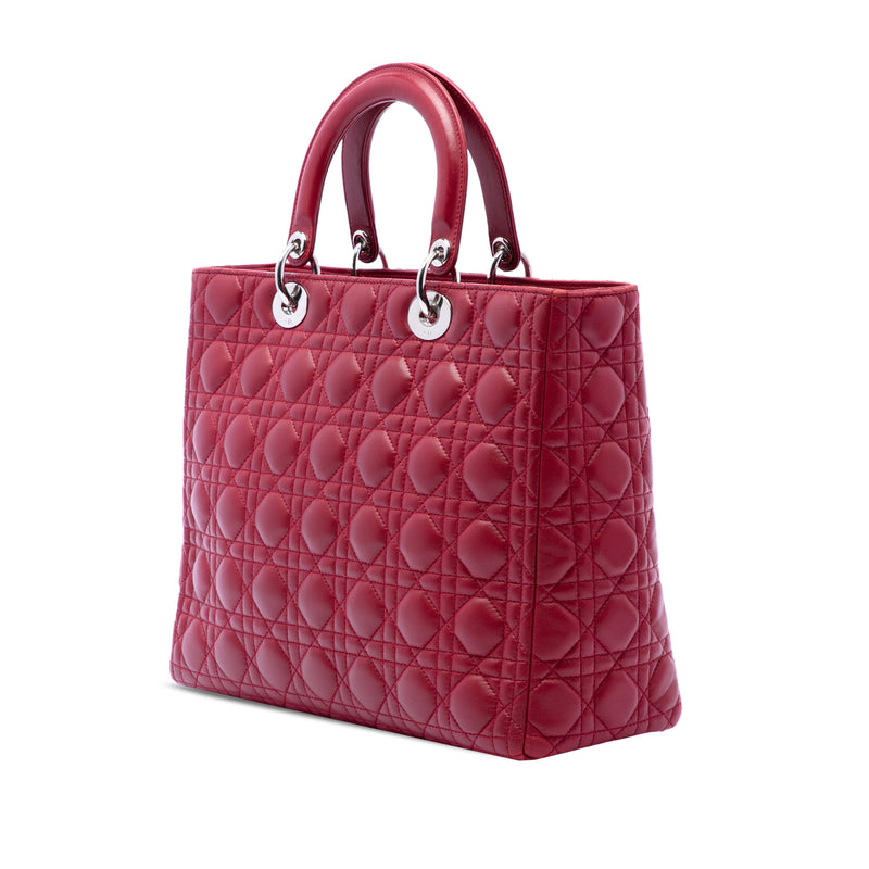 Large Lambskin Cannage Lady Dior - Image 2