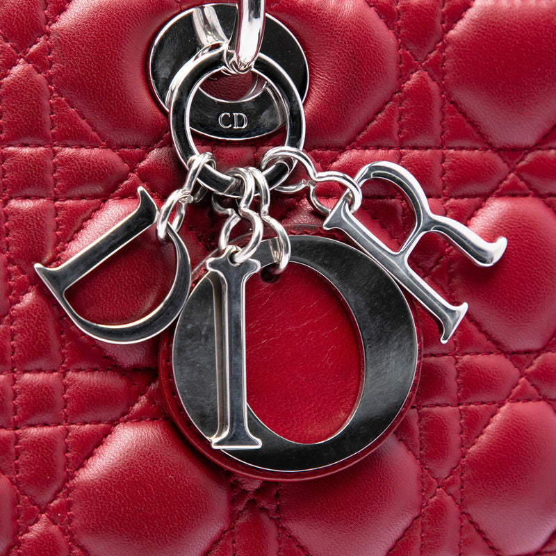 Large Lambskin Cannage Lady Dior - Image 5