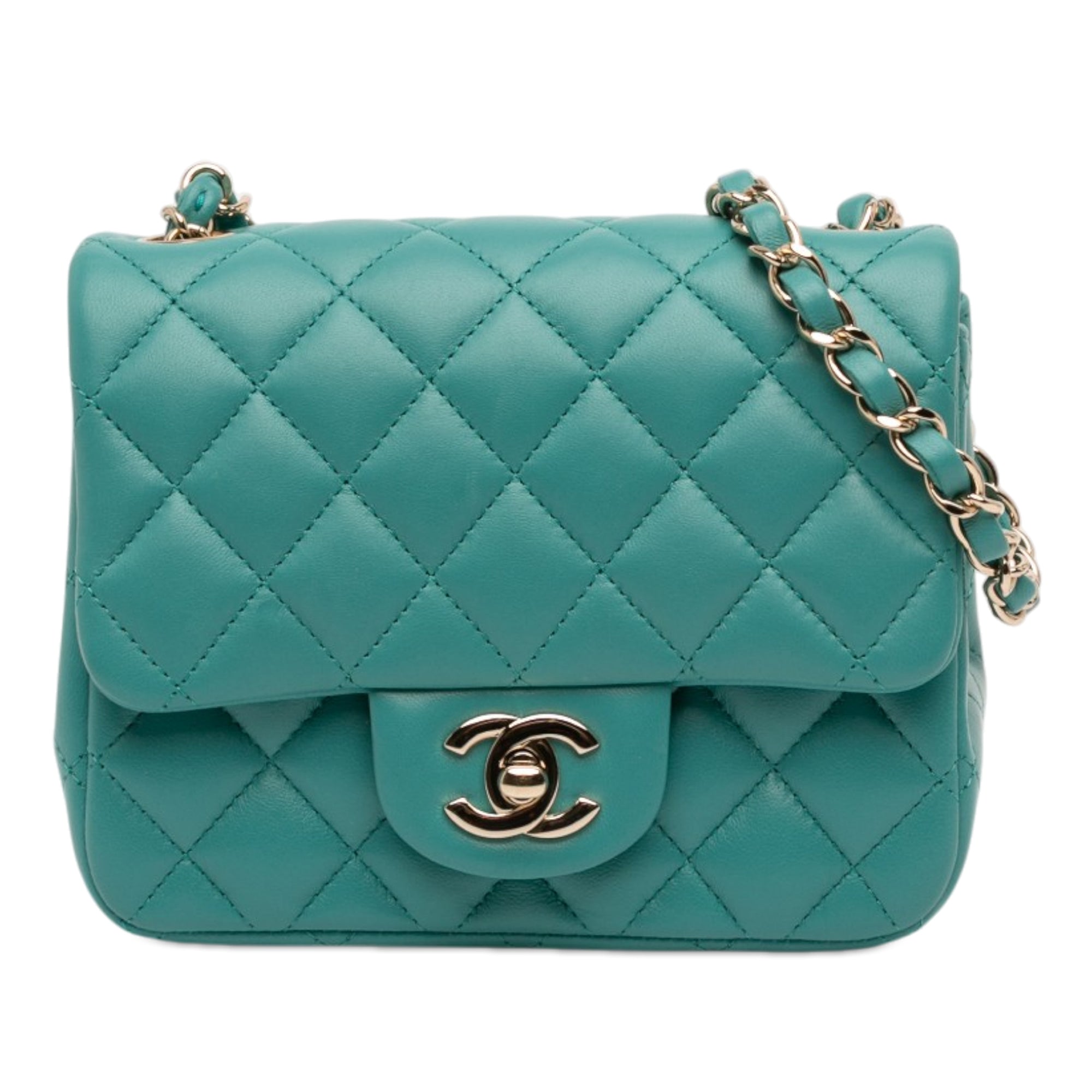 Mini Square Classic Lambskin Single Flap - Image 1
