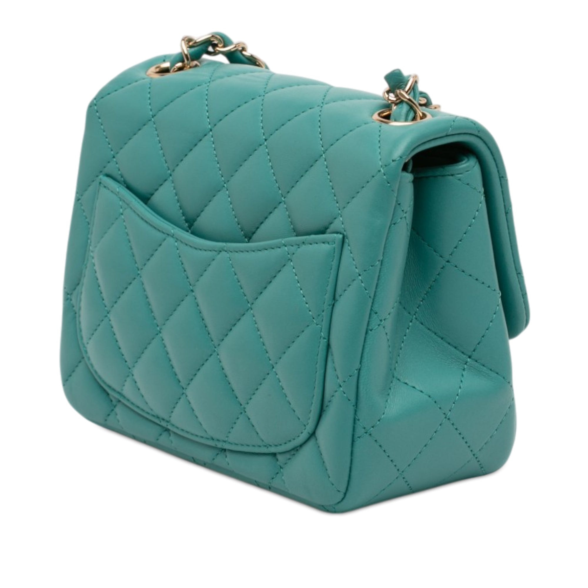 Mini Square Classic Lambskin Single Flap - Image 2