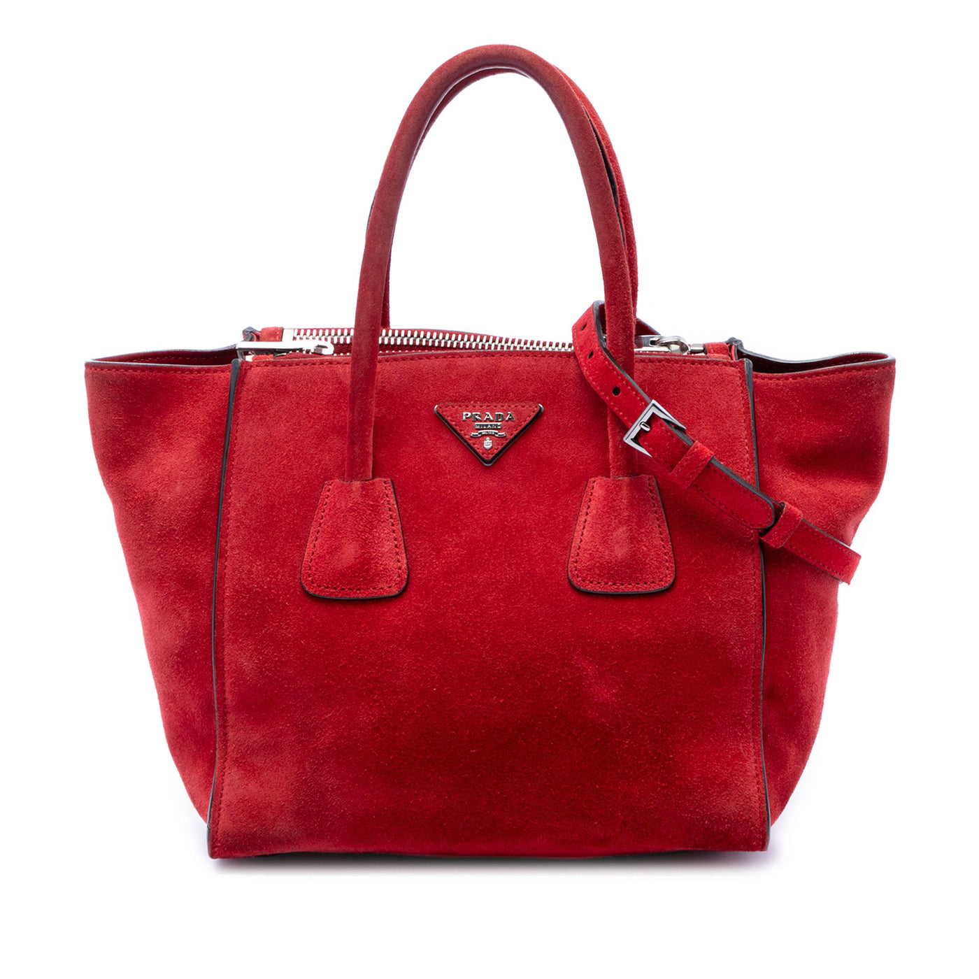 Small Scamosciato Twin Pocket Satchel - Image 1