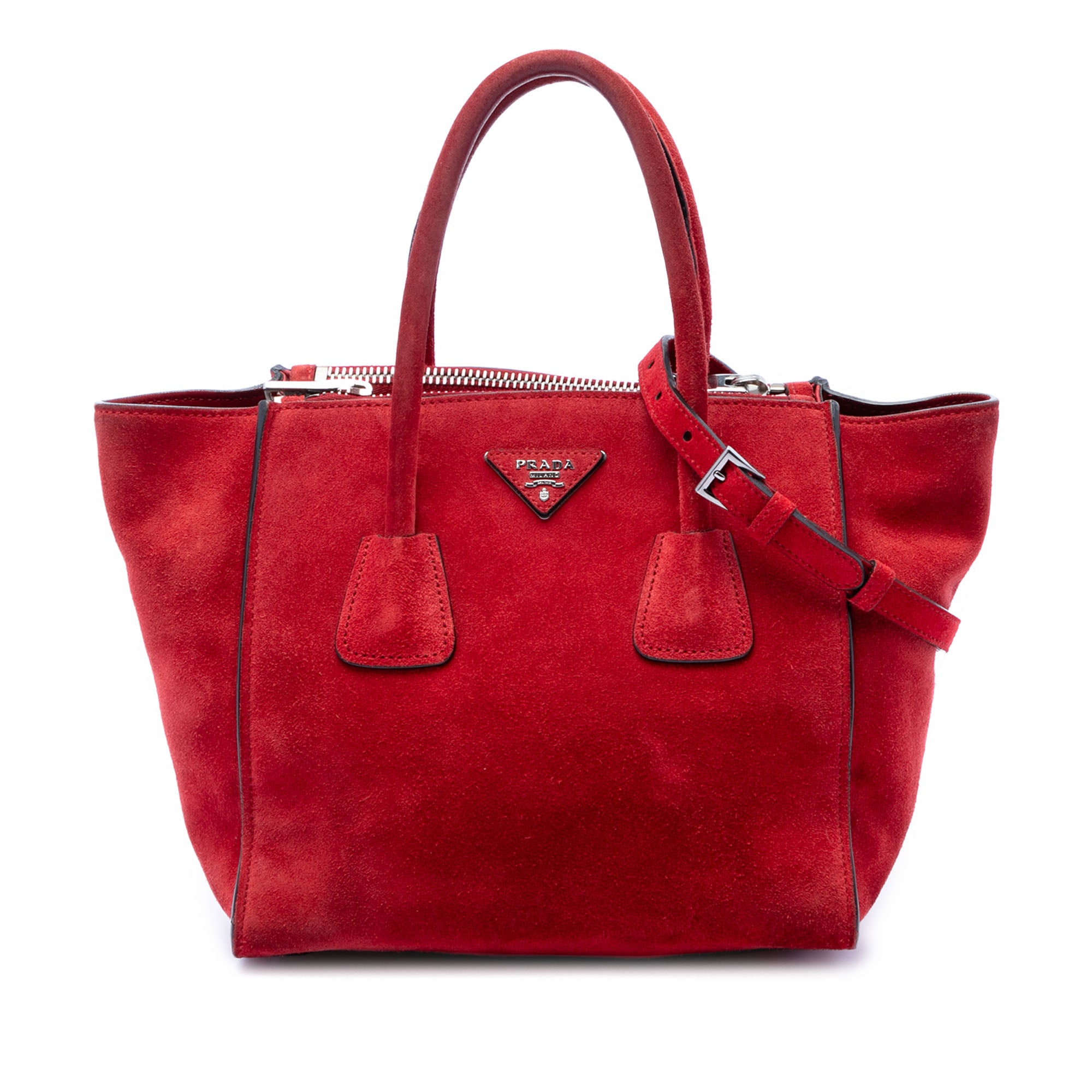 Small Scamosciato Twin Pocket Satchel - Image 1