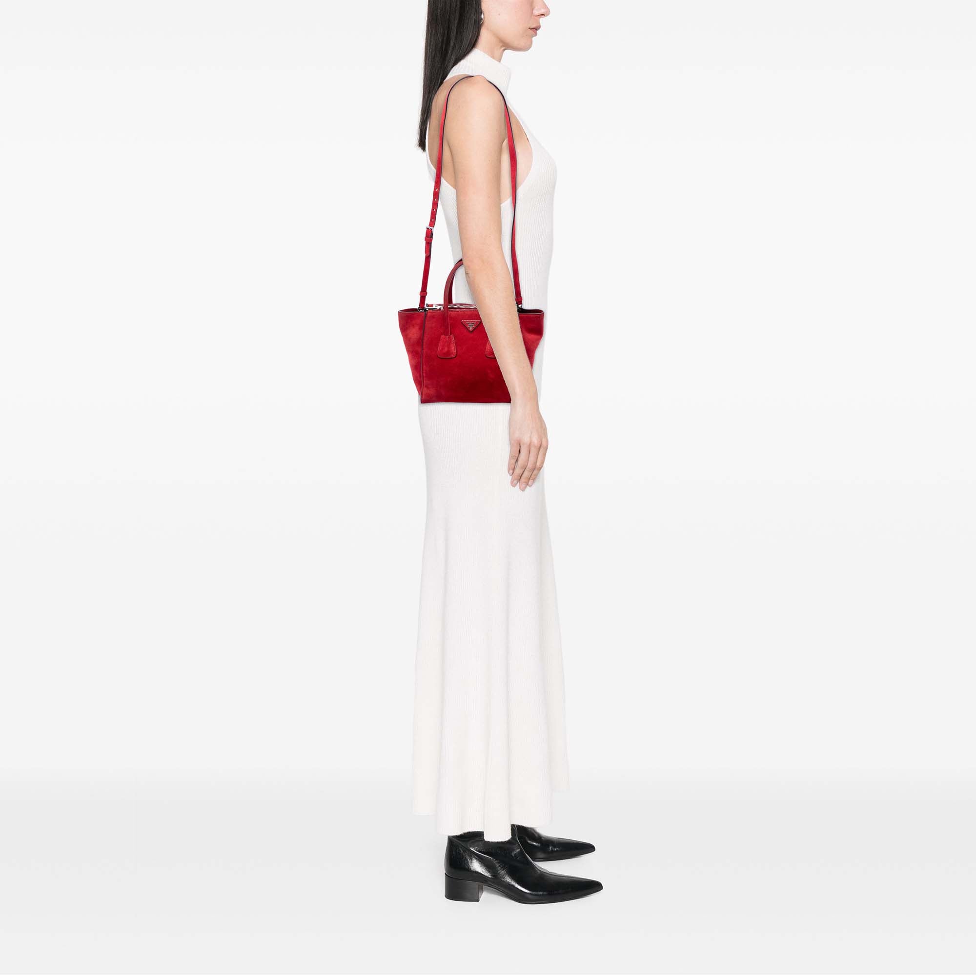 Small Scamosciato Twin Pocket Satchel - Image 6