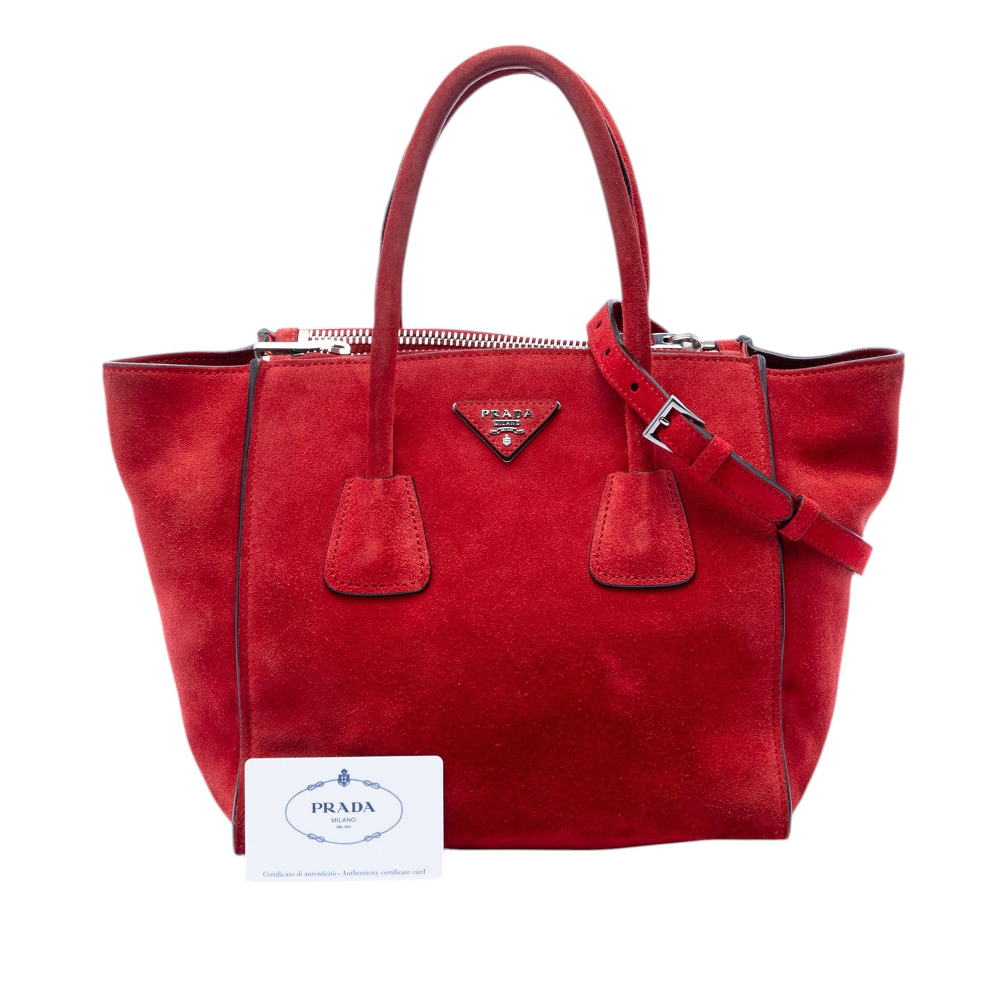 Small Scamosciato Twin Pocket Satchel - Image 7