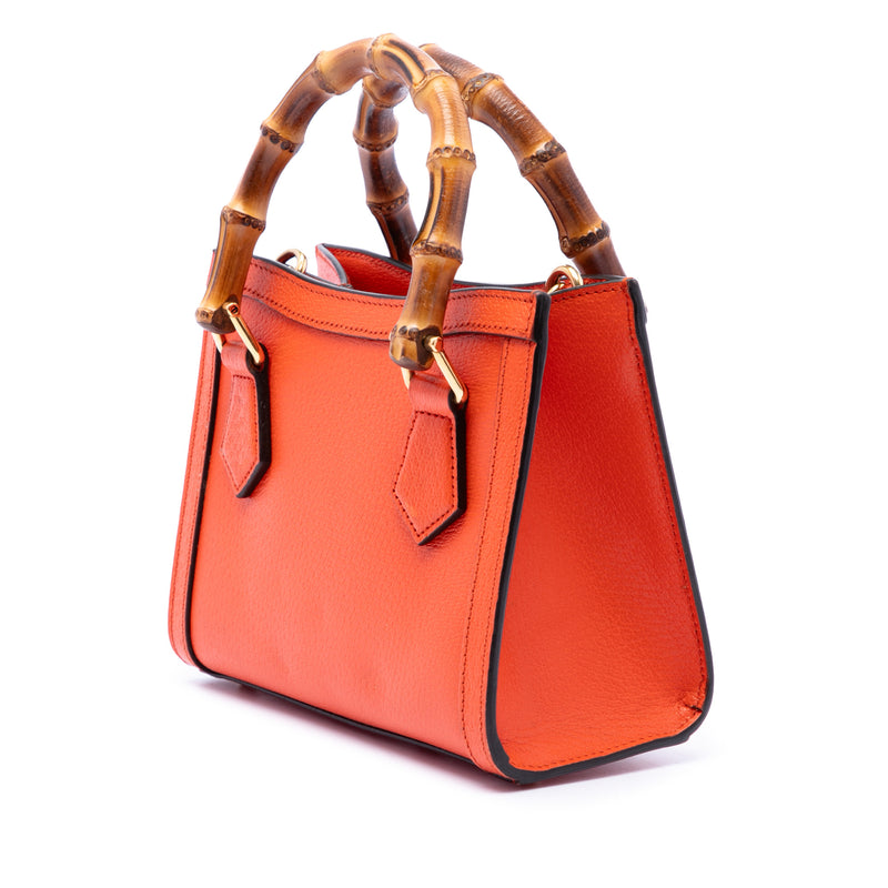 Mini Calfskin Bamboo Diana Satchel - Image 2