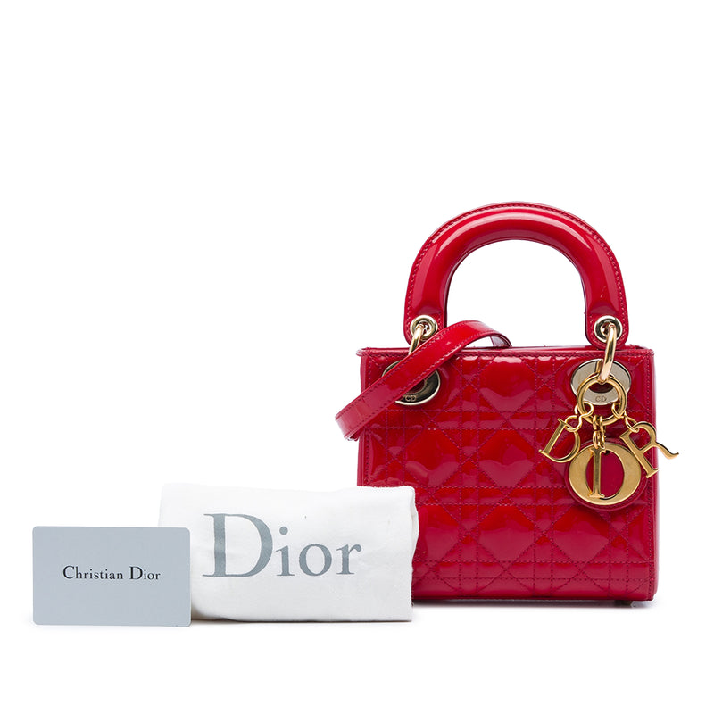 Mini Patent Cannage Lady Dior - Image 6