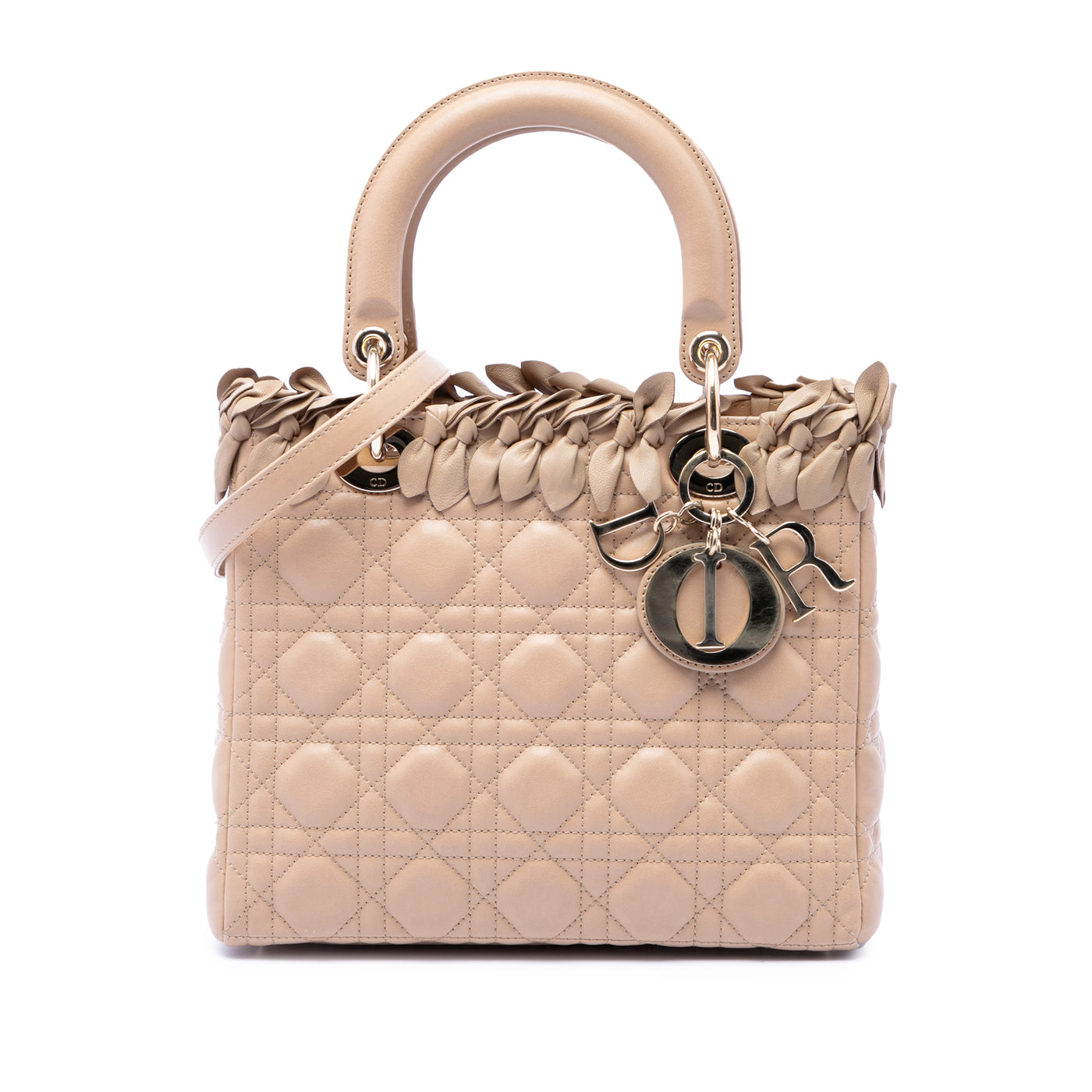 Medium Lambskin Cannage Bow Lady Dior - Image 1