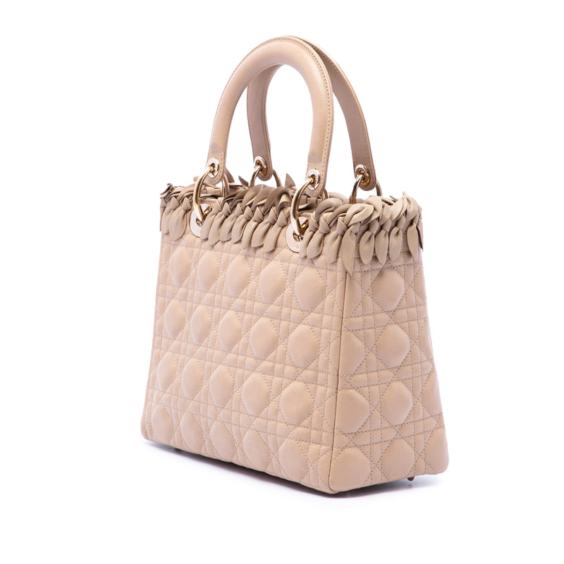 Medium Lambskin Cannage Bow Lady Dior - Image 2