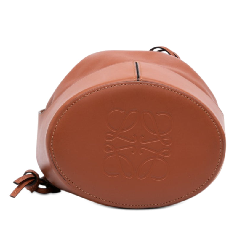 Small Leather Balloon Bucket Bag - Image 3