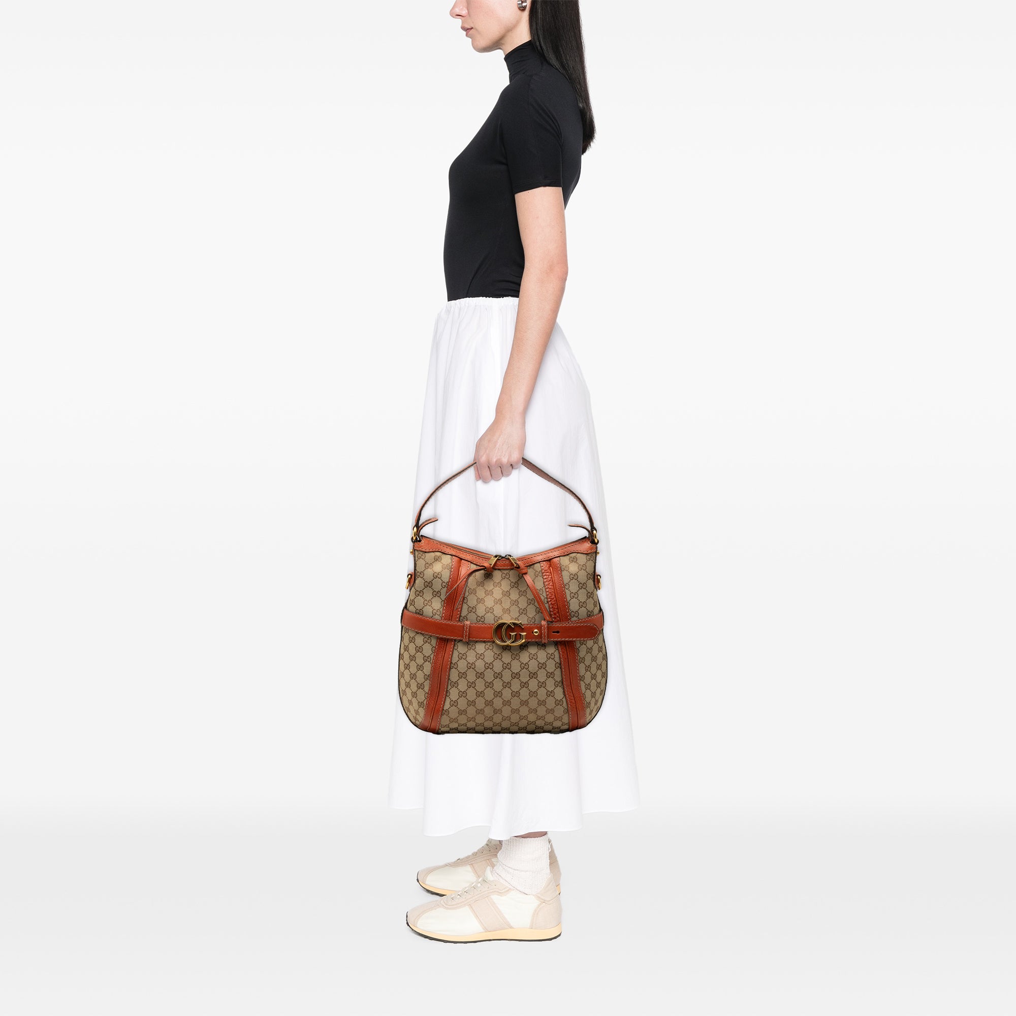 Medium GG Canvas Running Satchel - Image 7