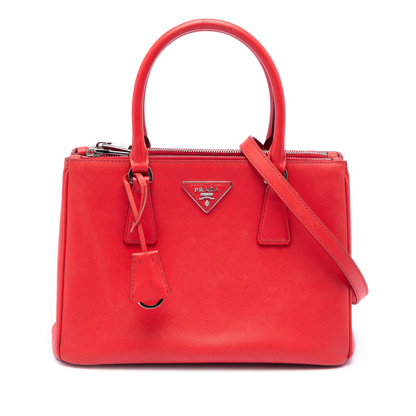 Small Saffiano Lux Galleria Double Zip Satchel - Image 1