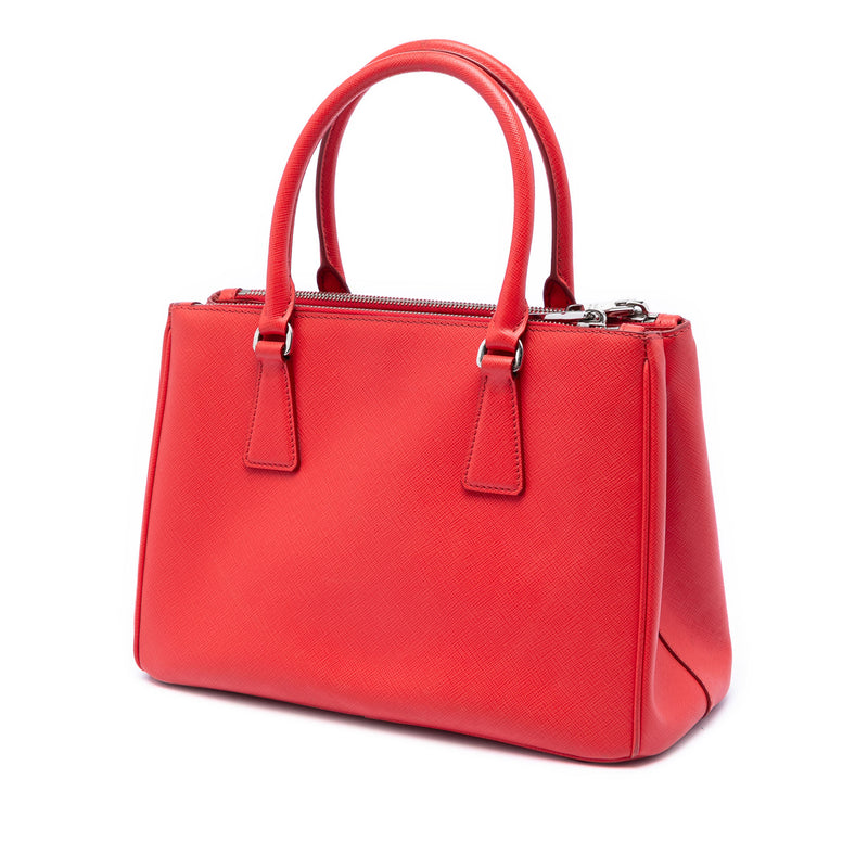 Small Saffiano Lux Galleria Double Zip Satchel - Image 2
