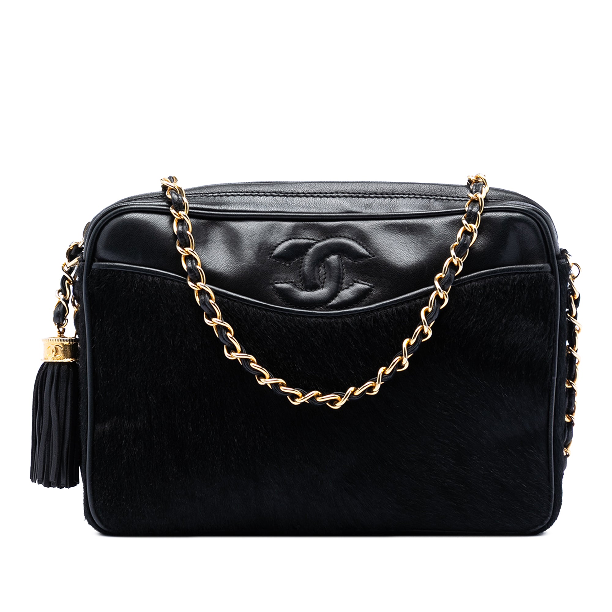 CC Ponyhair and Leather Tassel Camera Bag - Image 1