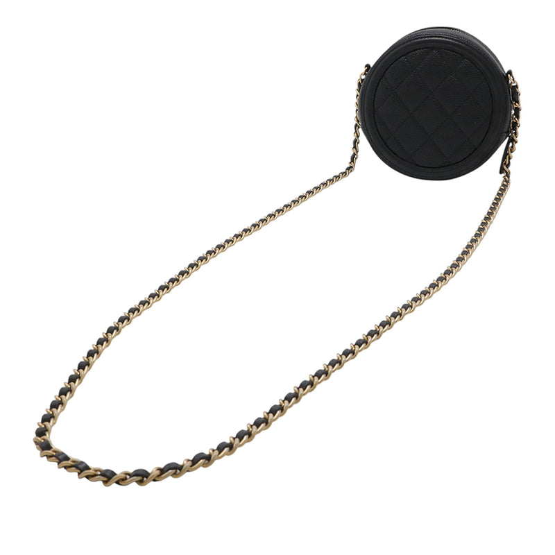Caviar CC Filigree Round Clutch with Chain - Image 2