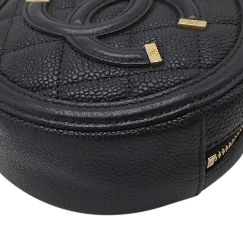 Caviar CC Filigree Round Clutch with Chain - Image 5