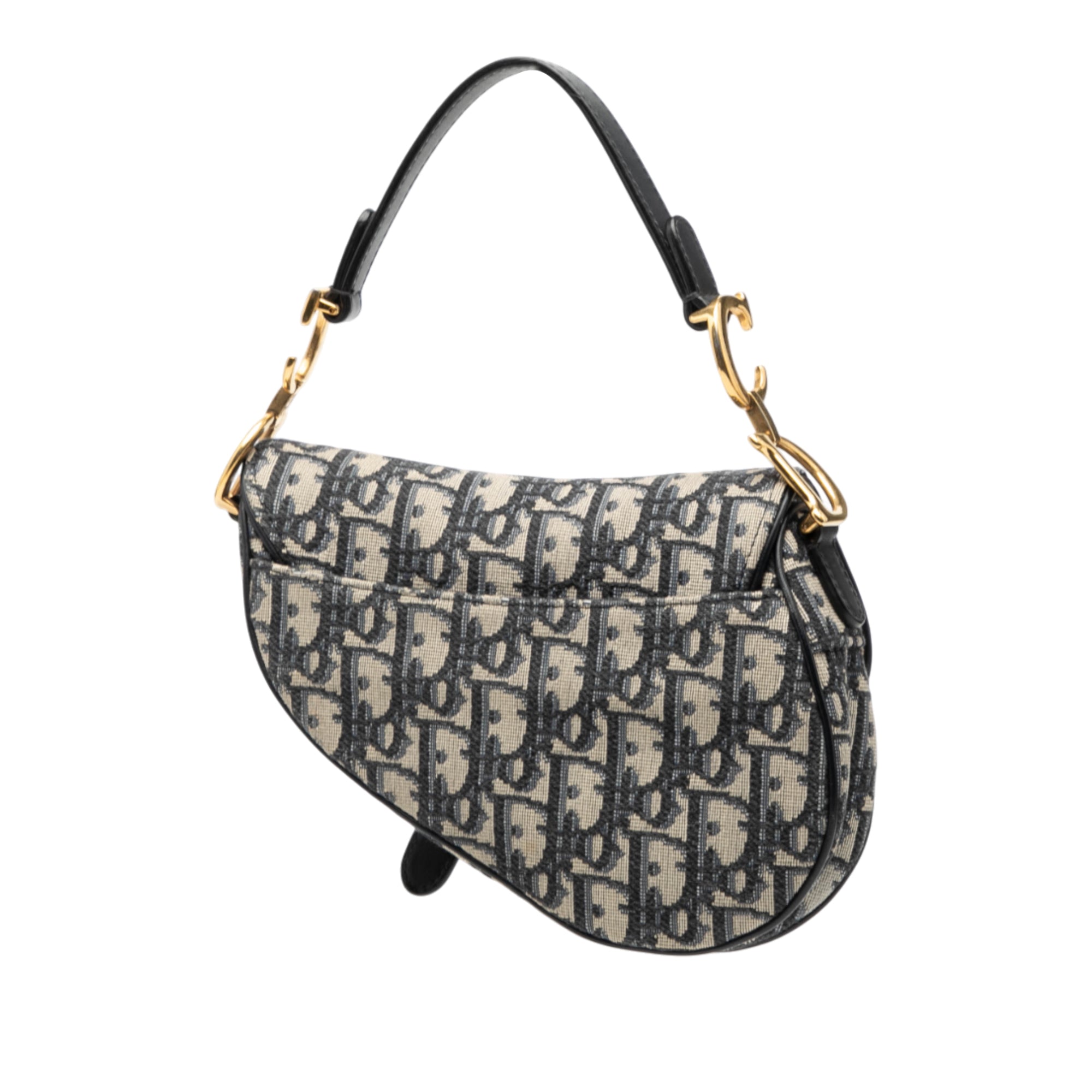 Mini Oblique Canvas Saddle Bag - Image 2