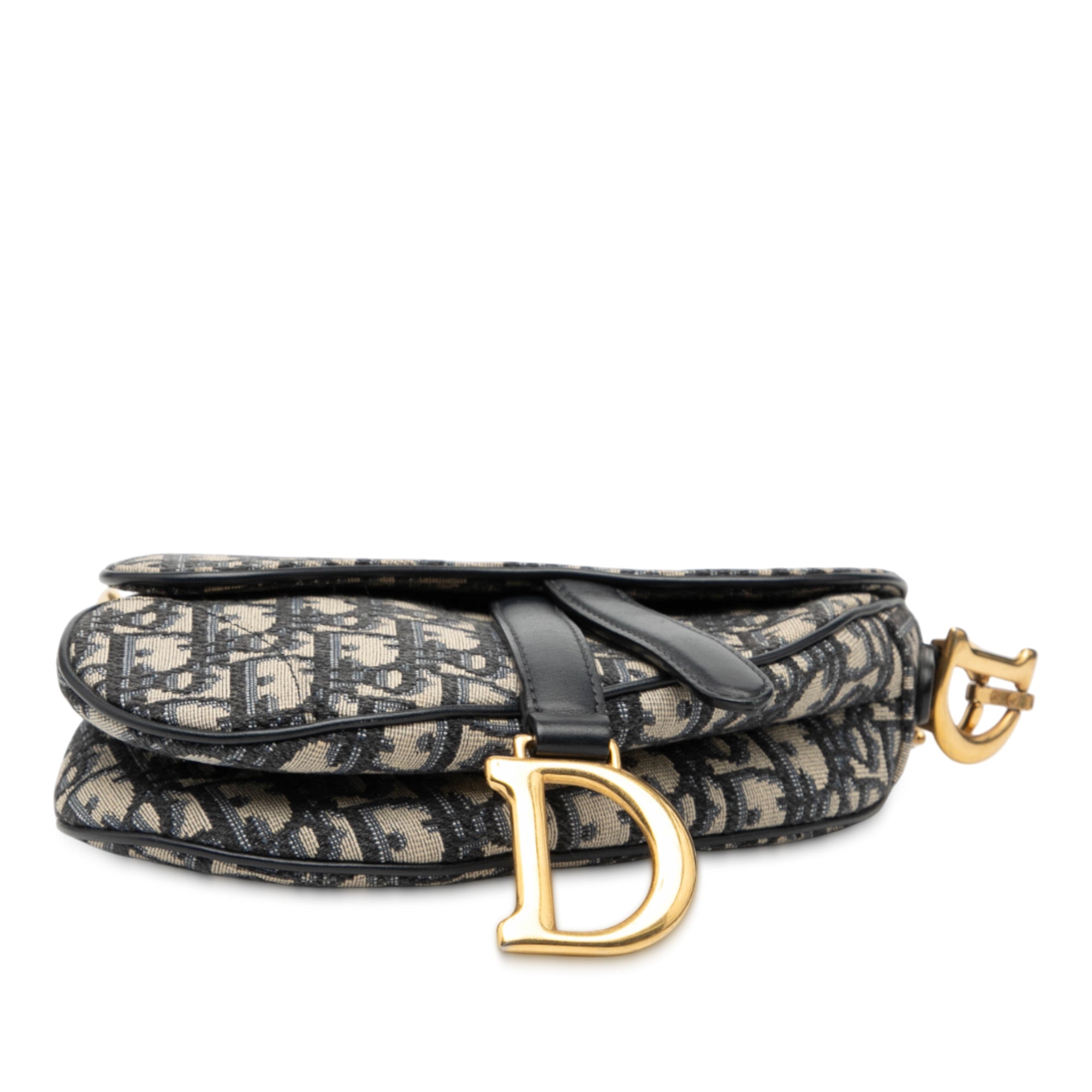 Mini Oblique Canvas Saddle Bag - Image 3