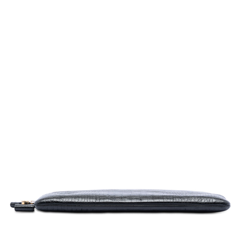 Medium Croc Embossed Calfskin Gabrielle Cosmetic Case - Image 3