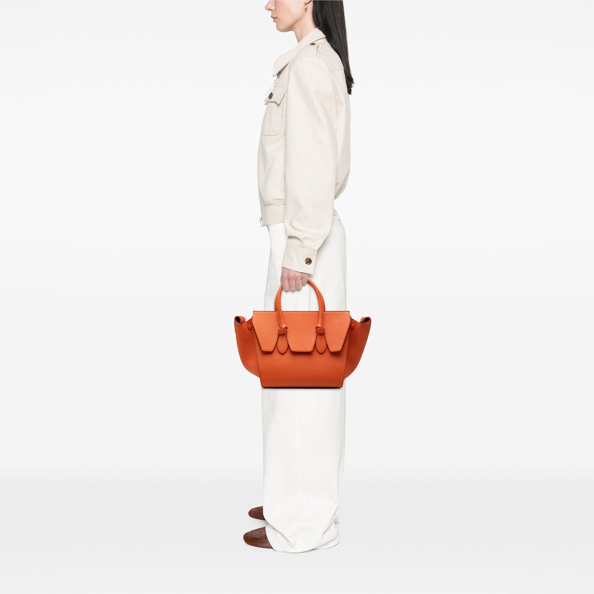 Small Grained Calfskin Tie Knot Handbag - Image 7