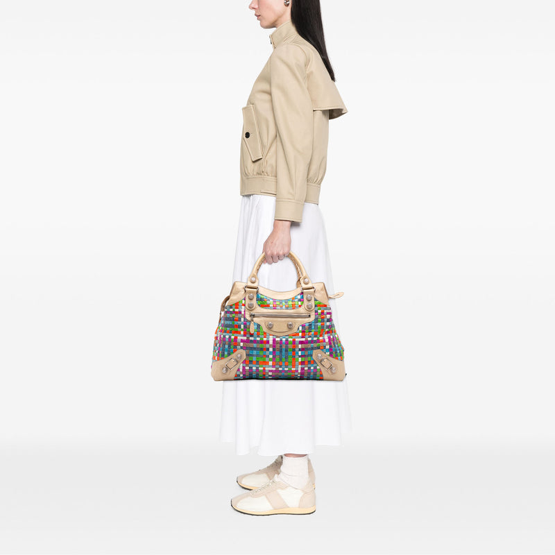 Lambskin Woven Motocross Giant 21 Brief Tote - Image 6
