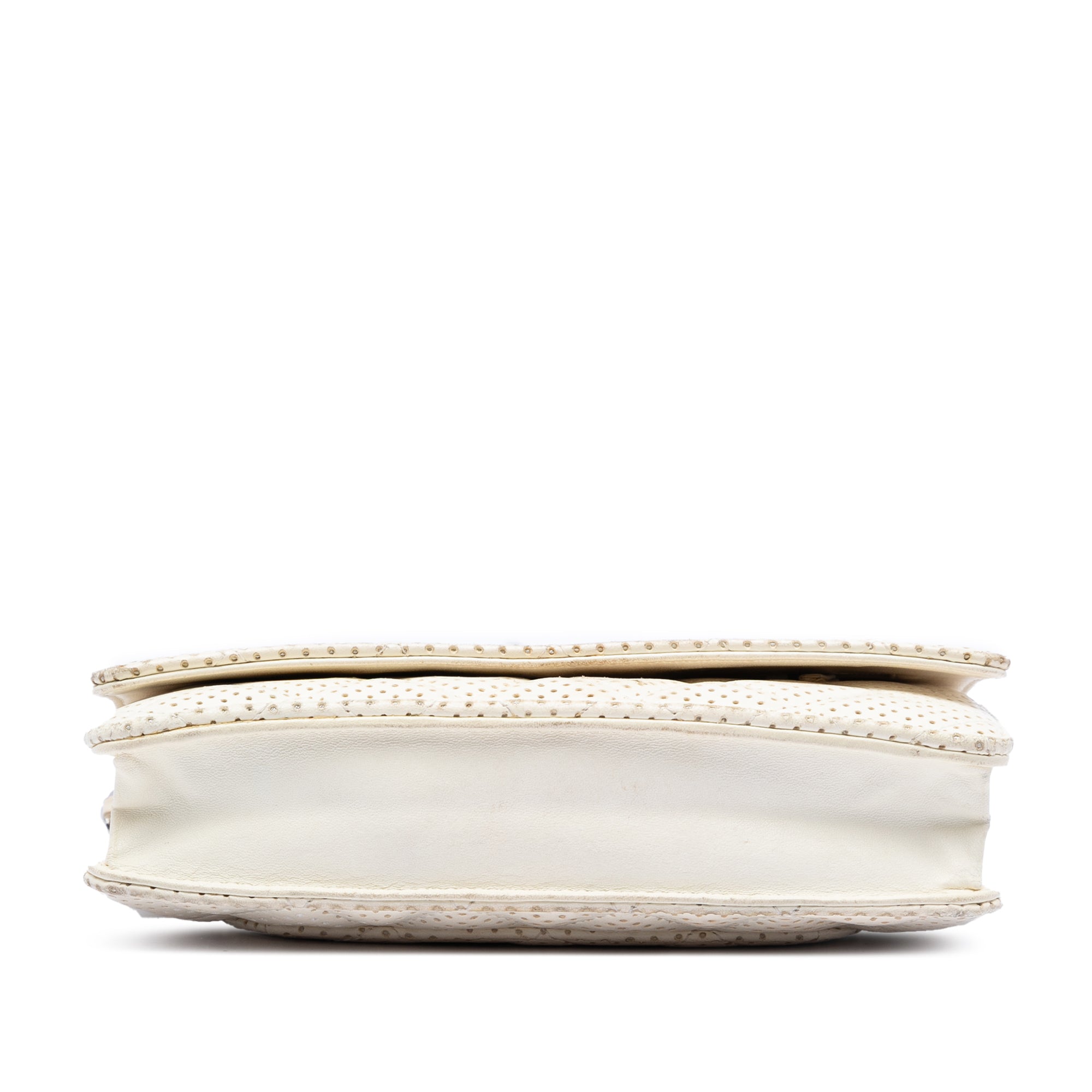 CC Quilted Perforated Lambskin Wallet On Chain - Image 3