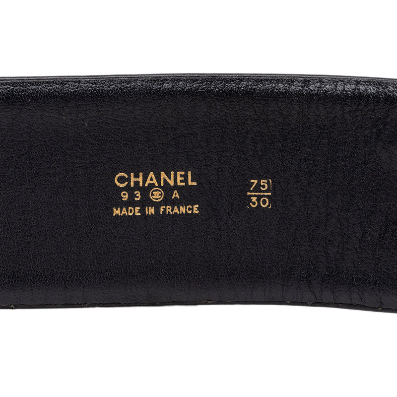 CC Lambskin Chain Buckle Charm Belt - Image 6