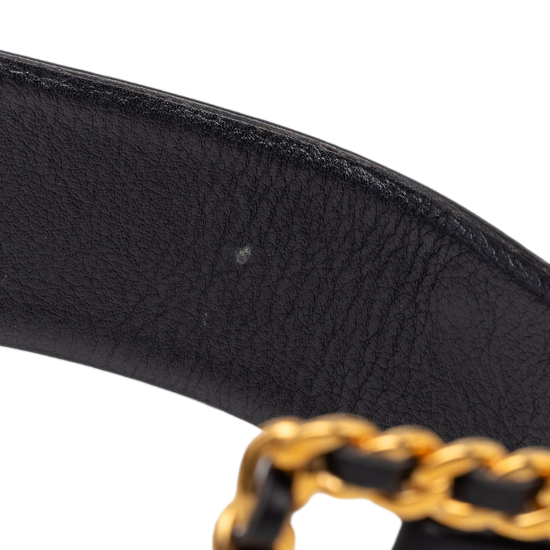 CC Lambskin Chain Buckle Charm Belt - Image 7