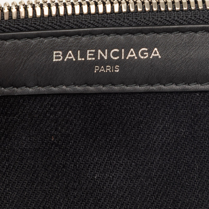 Canvas Navy Cabas Pouch - Image 5