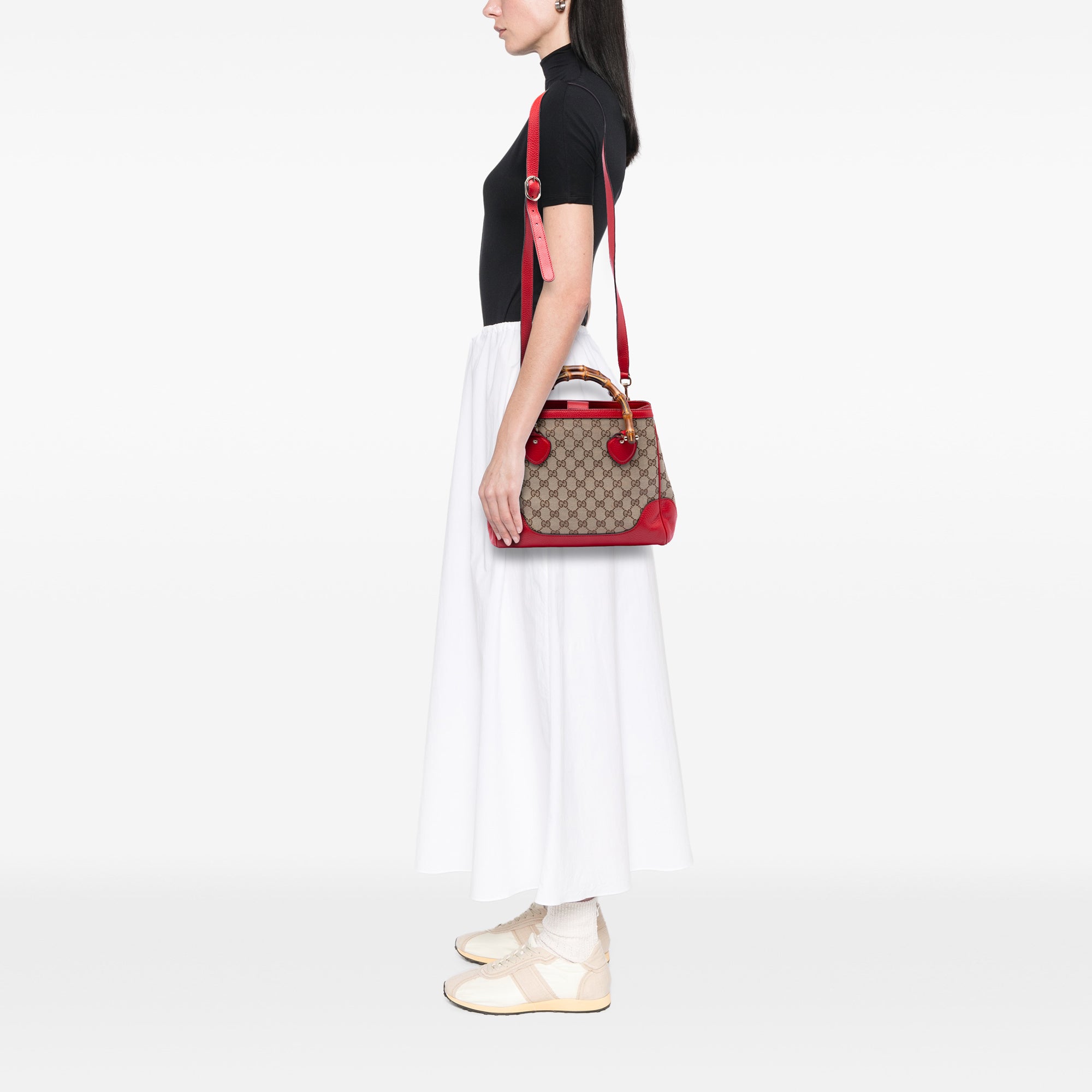 GG Canvas Bamboo Diana Top Handle Tote - Image 7