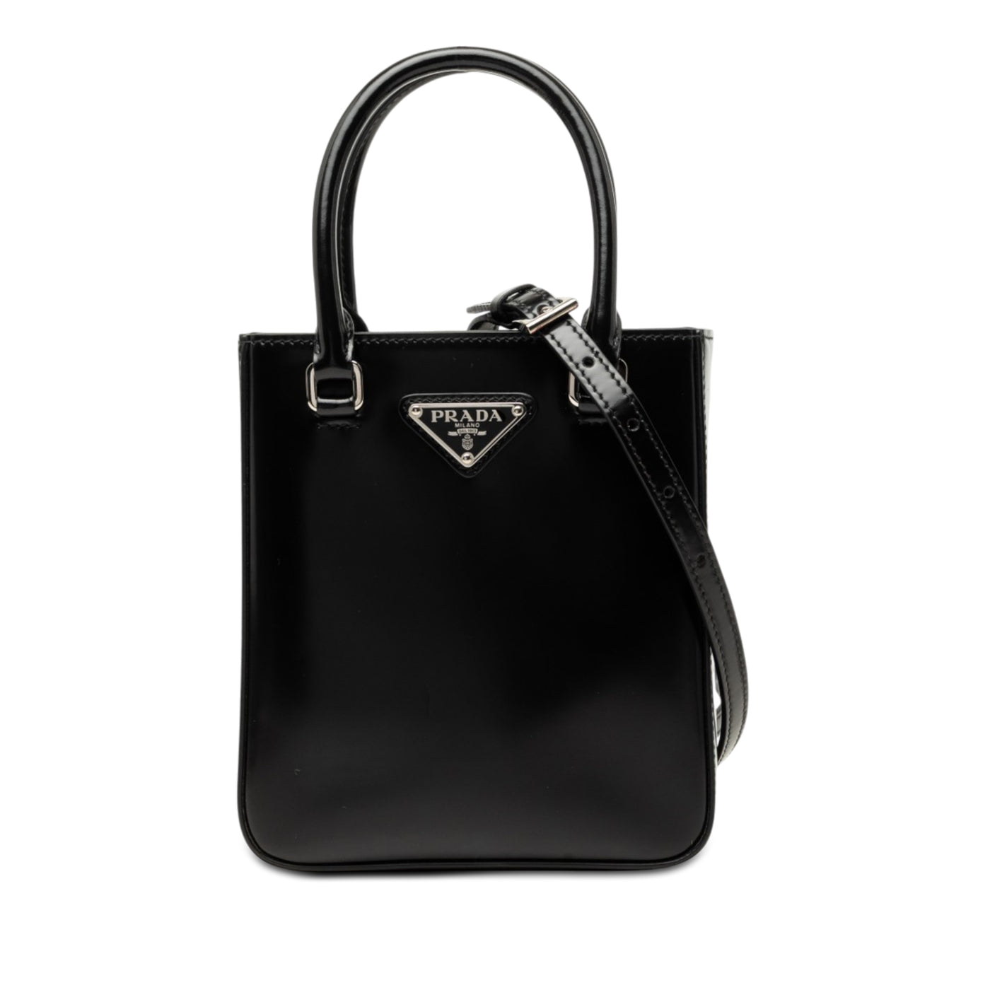 Small Spazzolato Leather Satchel - Image 1