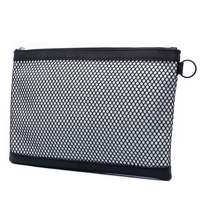 Lambskin and Mesh Motocross Classic Clip M Clutch - Image 2