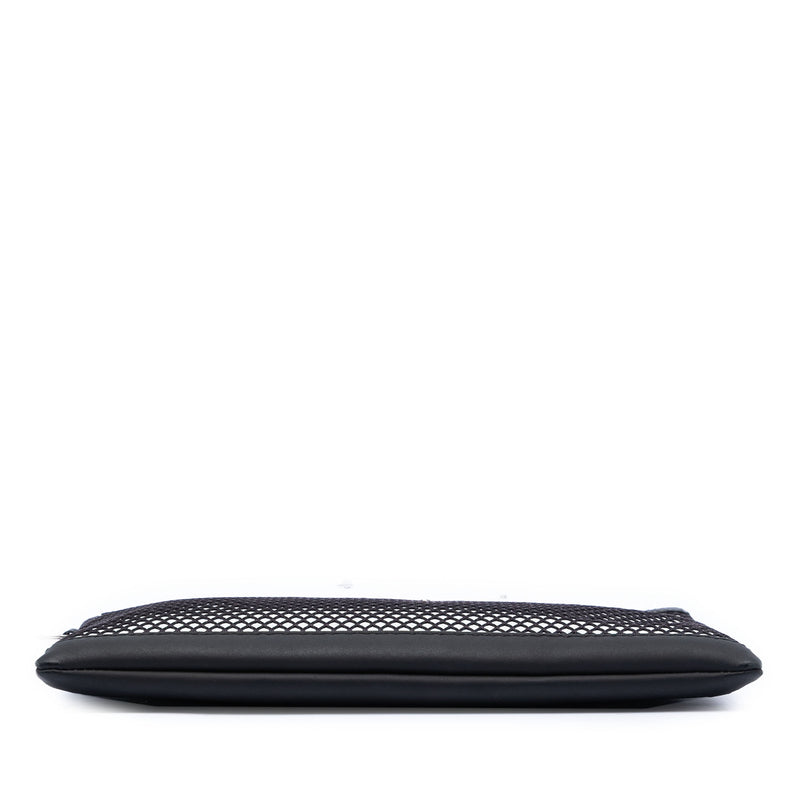 Lambskin and Mesh Motocross Classic Clip M Clutch - Image 3