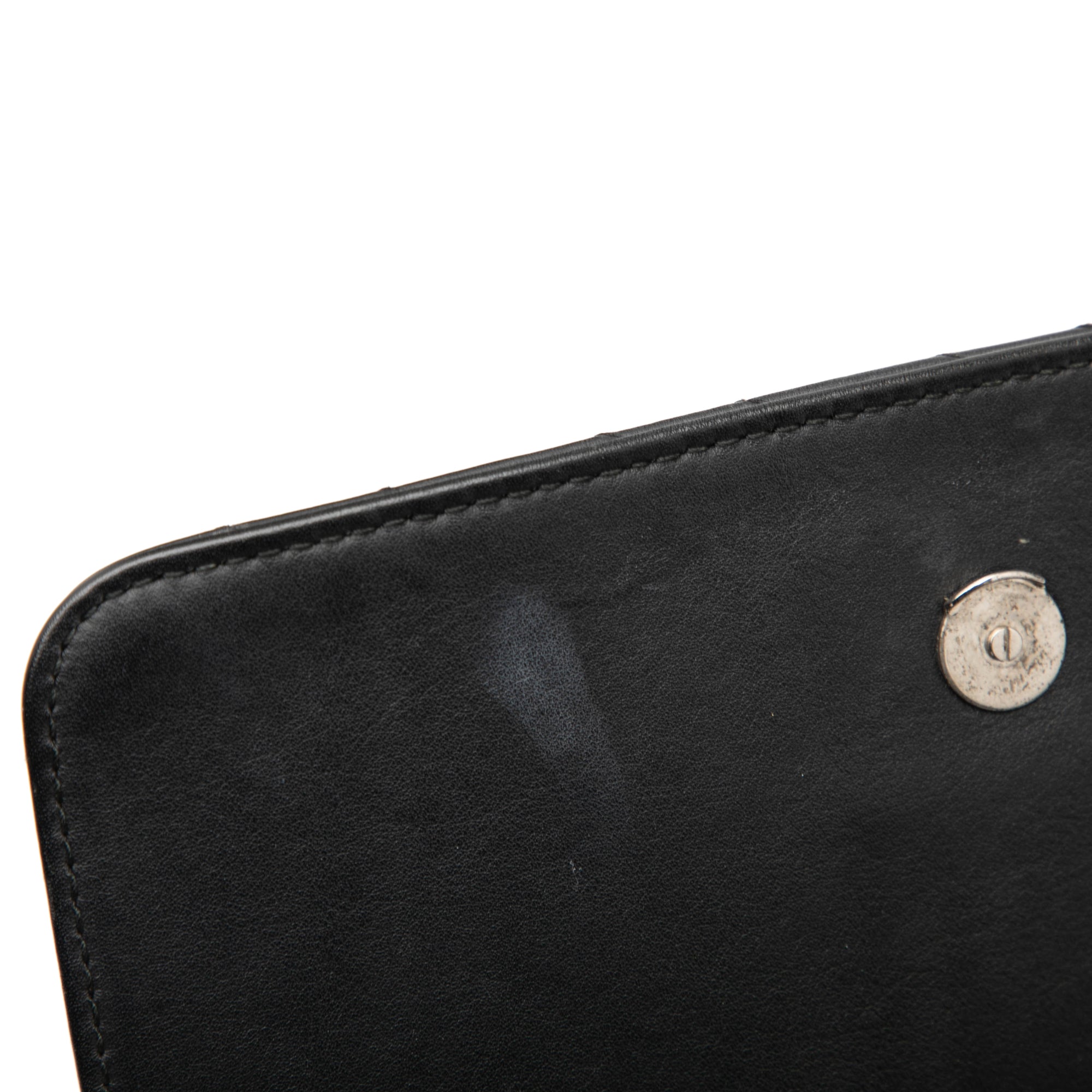 Embossed Leather Allover Logo BB Wallet on Chain - Image 7