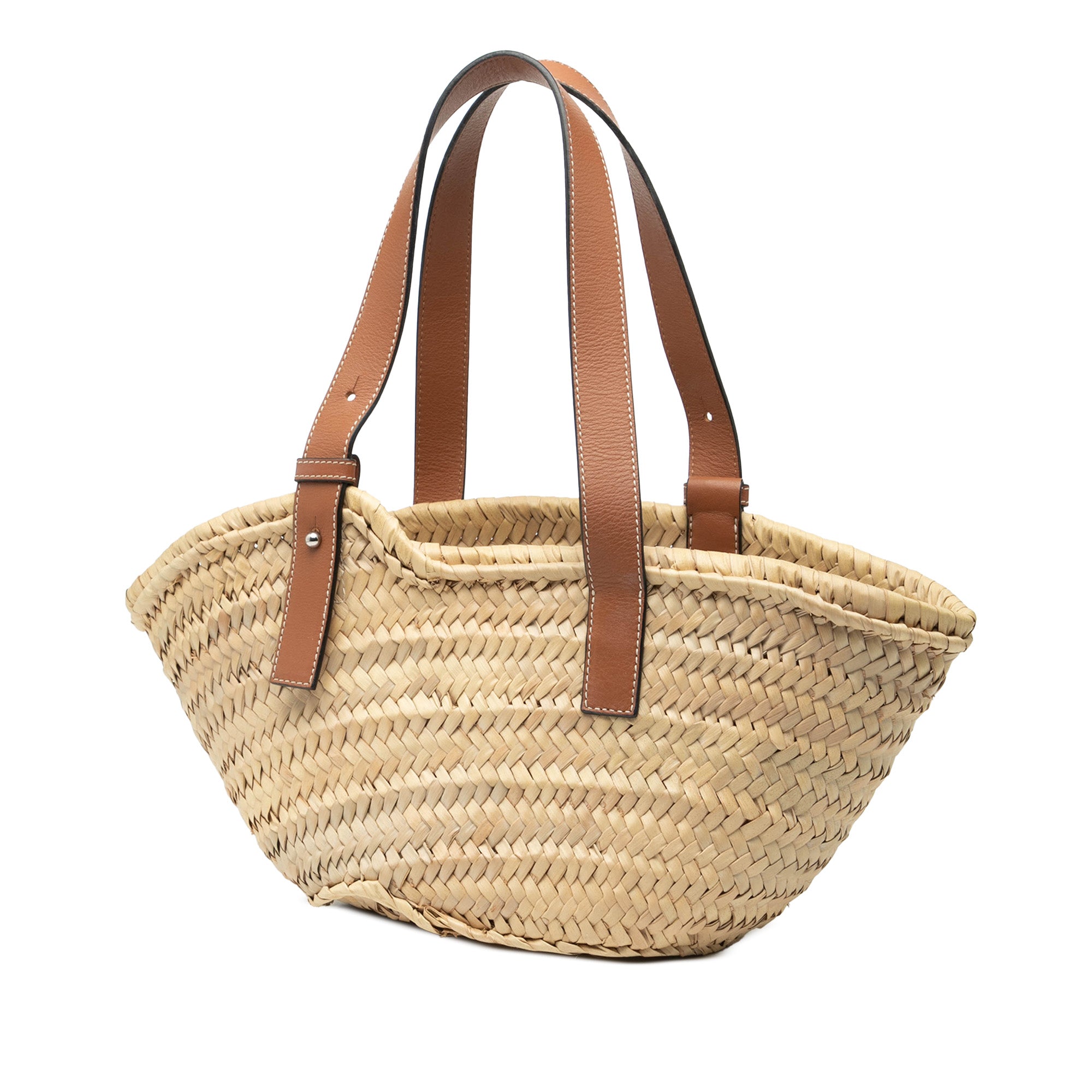 Paulas Ibiza Smiley Small Raffia Basket Tote - Image 2