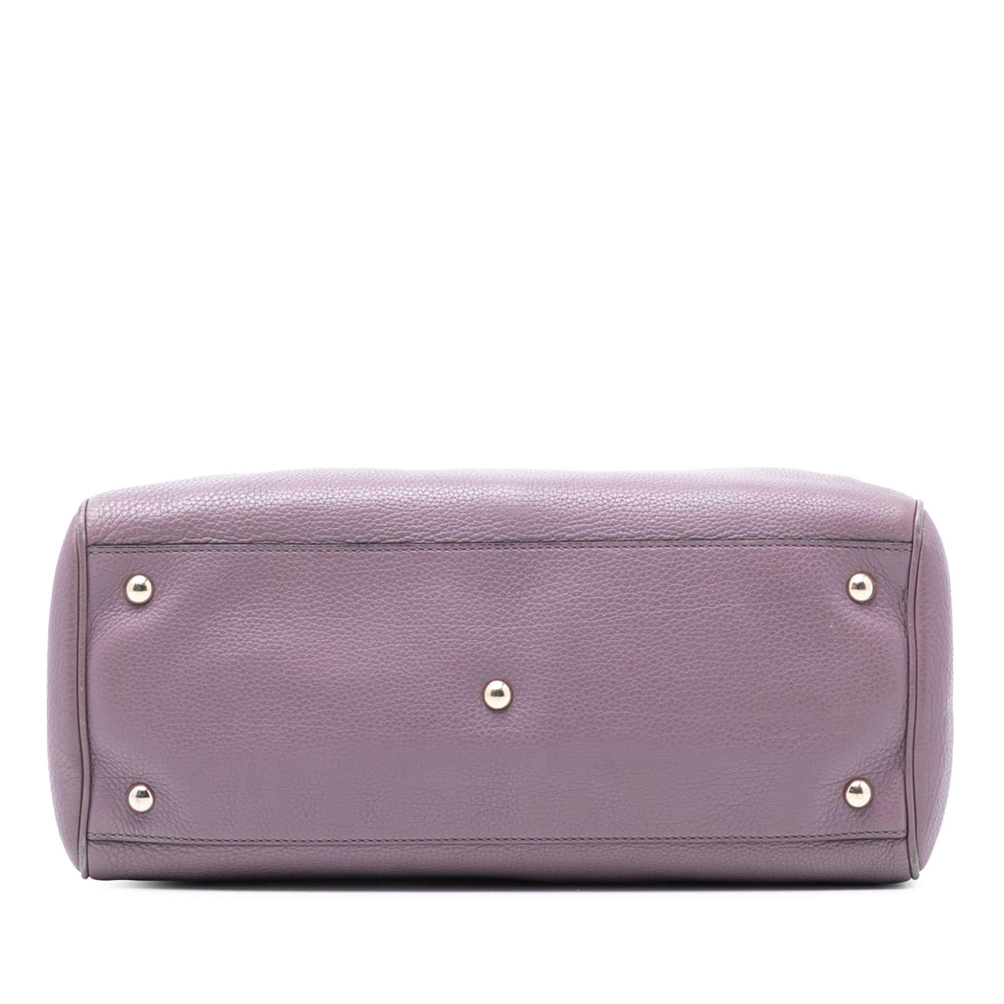 Medium Calfskin Bamboo Shopper Satchel - Image 3