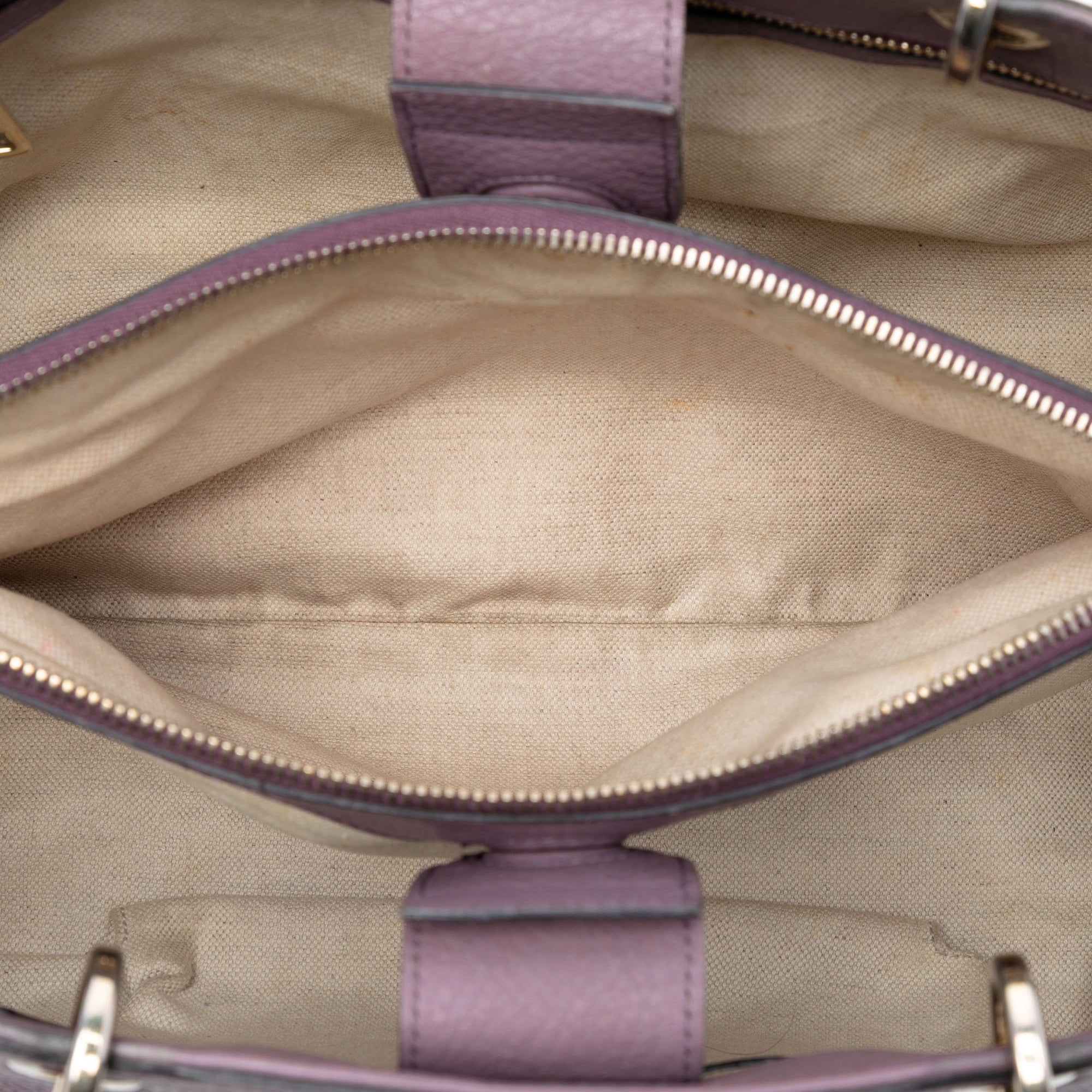 Medium Calfskin Bamboo Shopper Satchel - Image 4