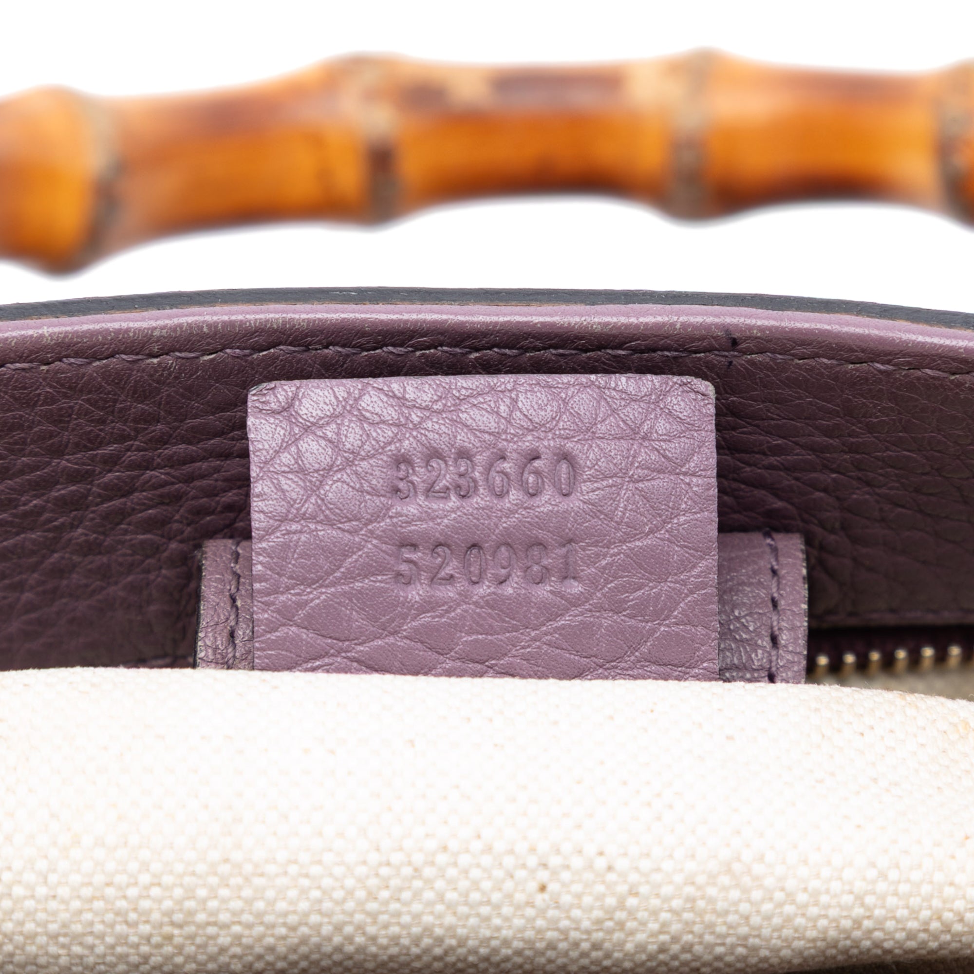 Medium Calfskin Bamboo Shopper Satchel - Image 6