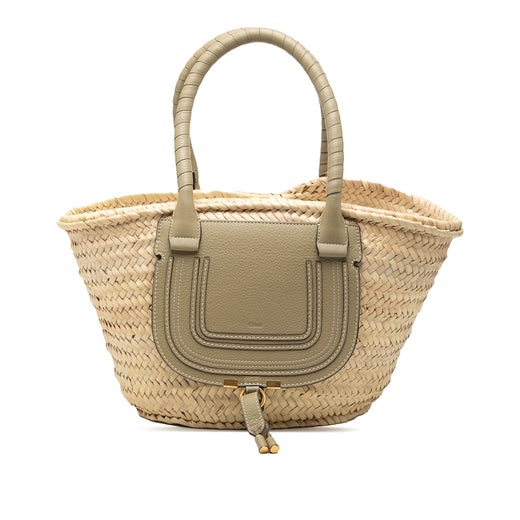 Medium Raffia Marcie Basket Tote - Image 1